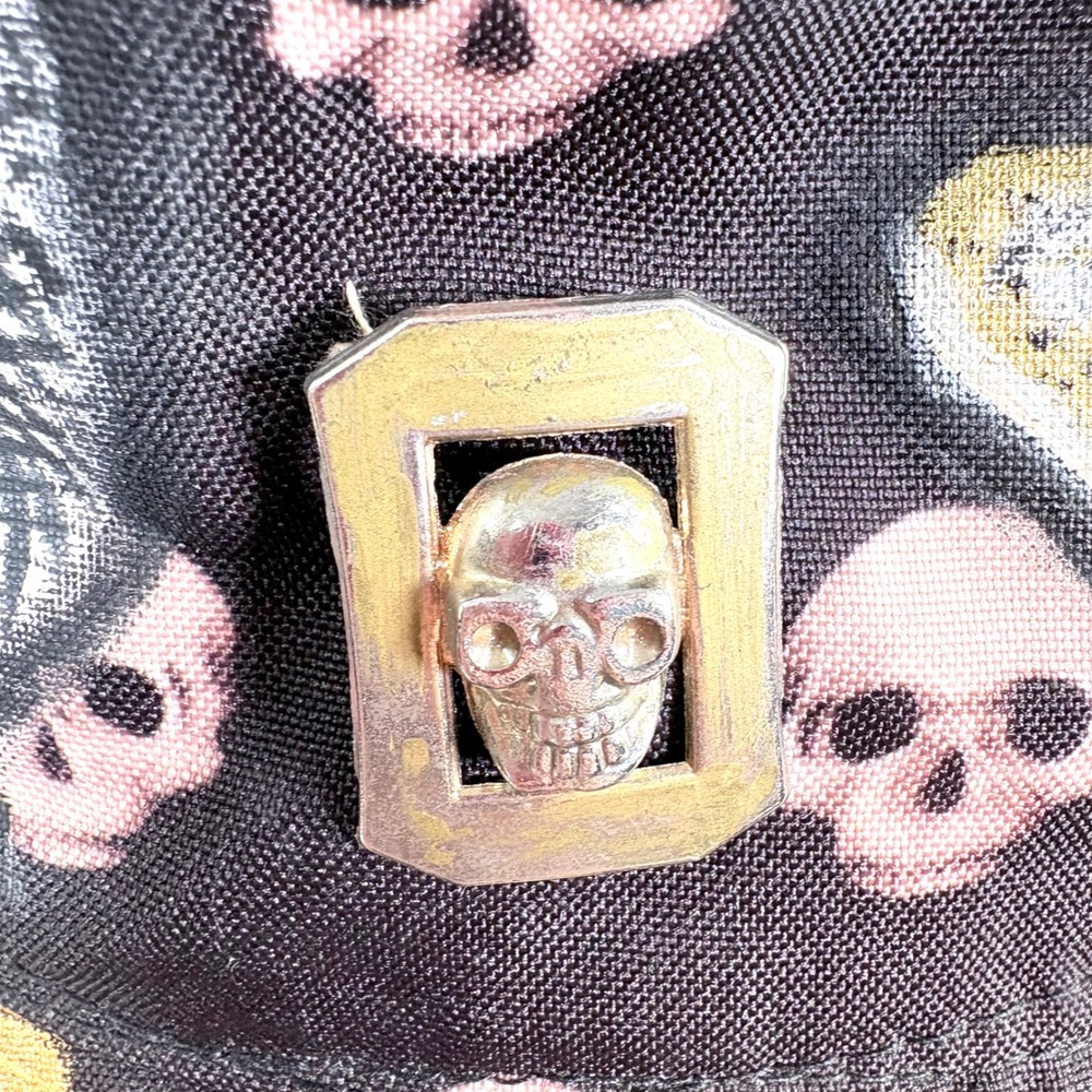 Labios De Ojo Bucket Hat Black Hand Painted Skull Snake Custom Edgy Streetwear - Picture 10 of 10